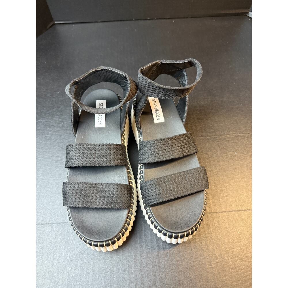 Steve Madden Shelle Women’s Strappy Platform Sandals Black Size 7.5 M - Picture 4 of 8